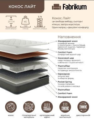 Матрац Кокос Лайт